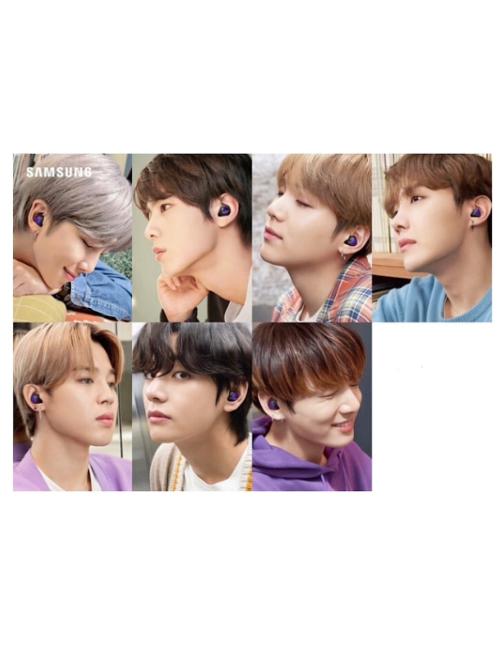 BTS X SAMSUNG GALAXY BUDS OFFICIAL PHOTO CARDS FULL SET - PLS READ DESCRIPTION